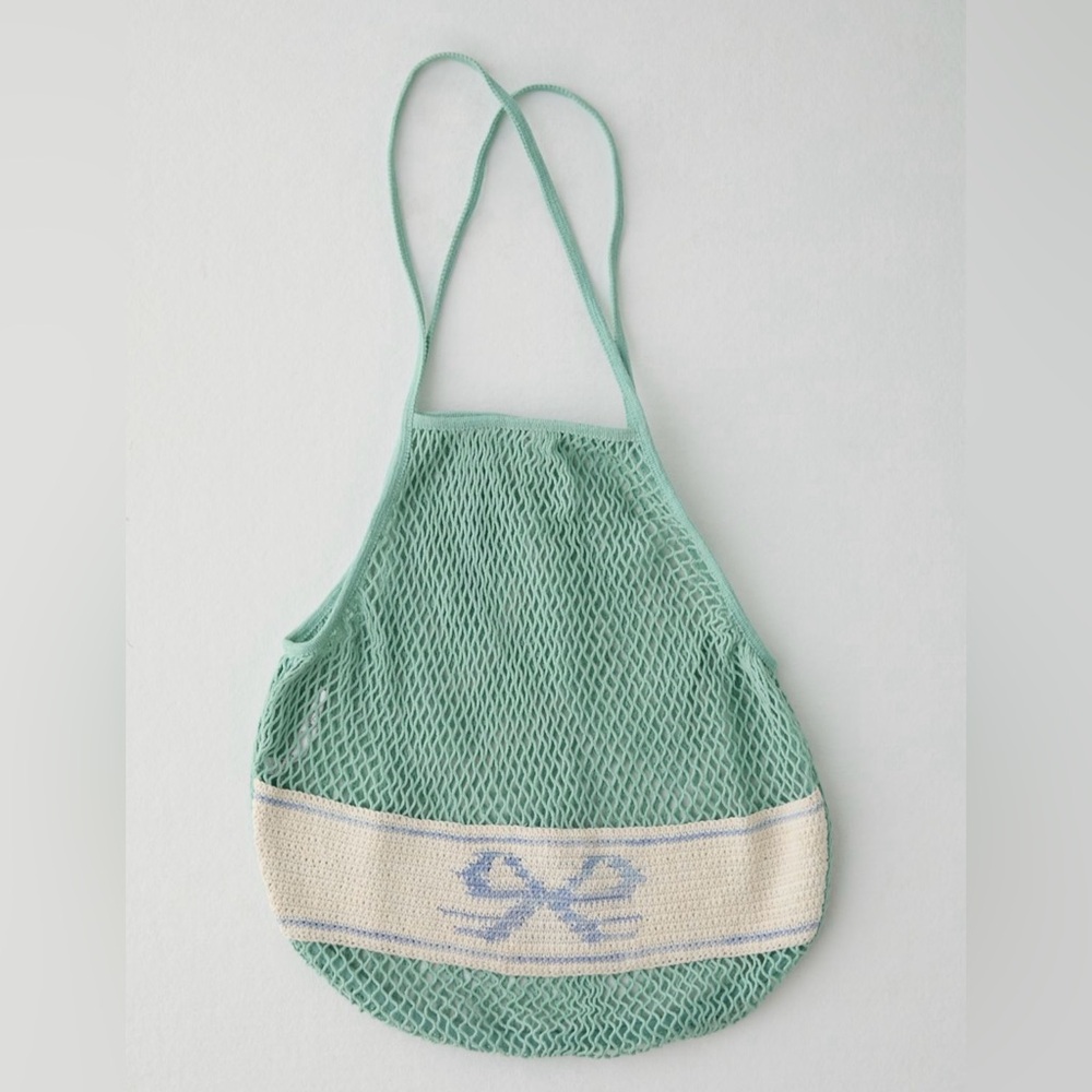 Crochet Needlepoint Icon Cotton Market Bag